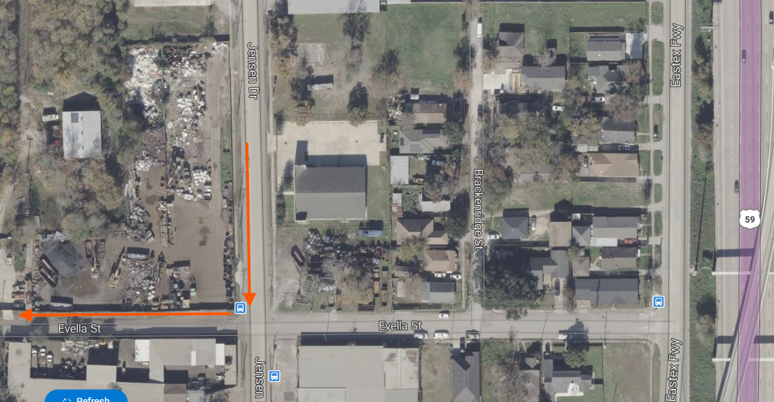 Aerial View of Evella and Jensen St