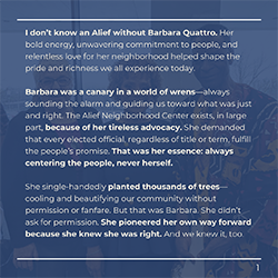 Barbara Quattro Statement 1