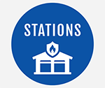 blue and white icon for HFD Fire Stations