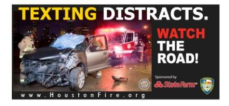 Texting Distracts HFD Billboard English