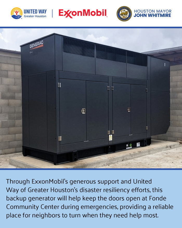 Generac backup generator installed at Fonde Community Center
