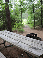 RV Site Bench from Near