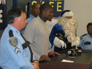 Houston Police Chief Charles A. McClelland, Jr. and Houston Texans Pro-Bowl wide receiver Andre Johnson
