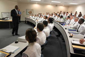 HPD Chief Charles A. McClelland, Jr. addresses Cadet Class 211