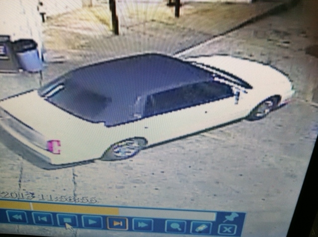 Surveillance photos of one wanted vehicle