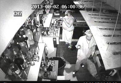 Surveillance video of suspects