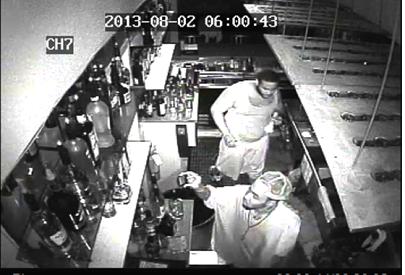 Surveillance video of suspects