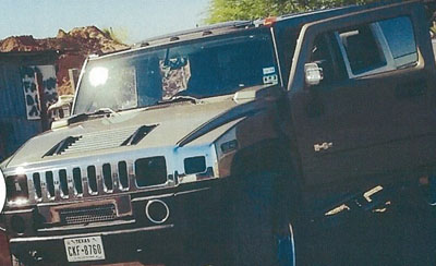Suspect Vehicle Green Hummer CKF8760