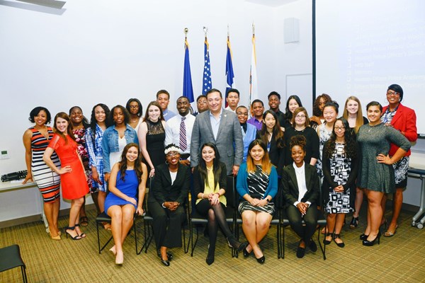 YPAC members with Chief Acevedo