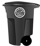 Black Garbage Can